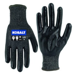 Gants Pour Homme En PEHP Kobalt, Enduits De Nitrile, Grand