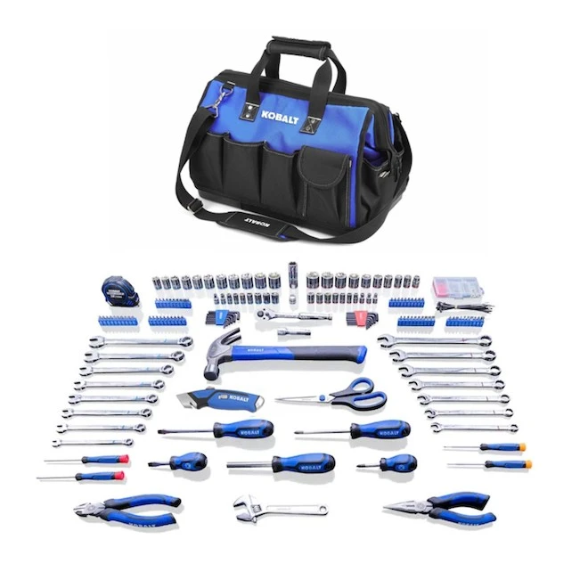 Jeu D'outils Kobalt, 276 Morceaux, Noir Et Bleu, Sac Fourre-tout 1 Jeu D'outils Kobalt, 276 Morceaux, Noir Et Bleu, Sac Fourre-tout