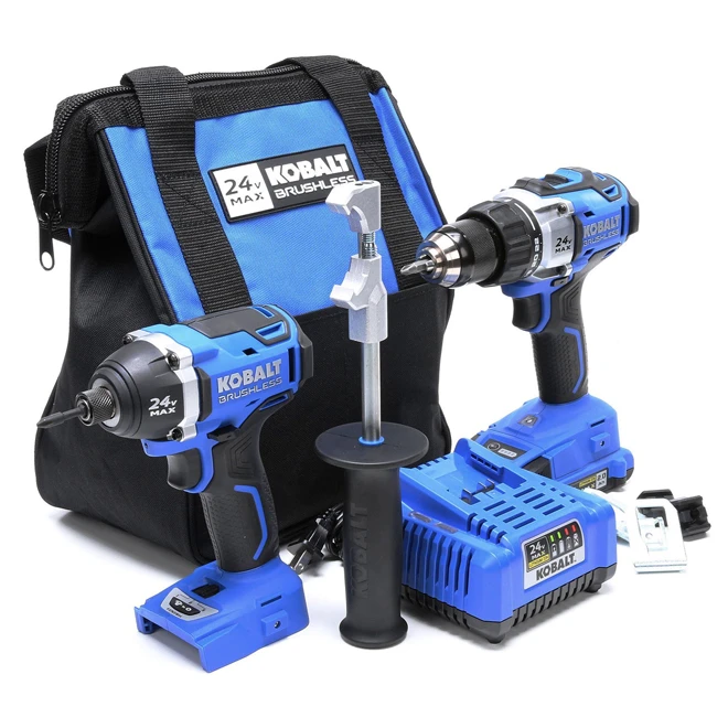 Ensemble Perceuse-visseuse Et Clé à Chocs Kobalt 24 V Max, Moteurs Sans Balai, Batterie Et Chargeur Inclus 3 Ensemble Perceuse-visseuse Et Clé à Chocs Kobalt 24 V Max, Moteurs Sans Balai, Batterie Et Chargeur Inclus – Image 3