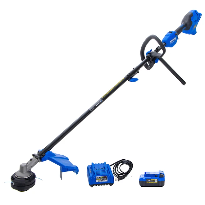 Ensemble Coupe-herbe Multitêtes Sans Fil 24 V Kobalt, Batterie De 4,0 Ah Et Le Chargeur Inclus 1 Ensemble Coupe-herbe Multitêtes Sans Fil 24 V Kobalt, Batterie De 4,0 Ah Et Le Chargeur Inclus